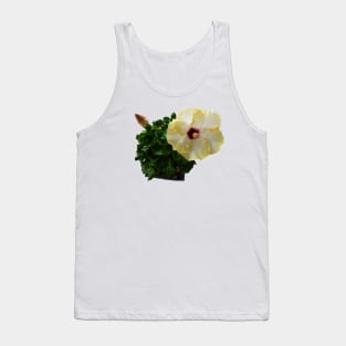 Yellow and white hibiscus flower Tank Top